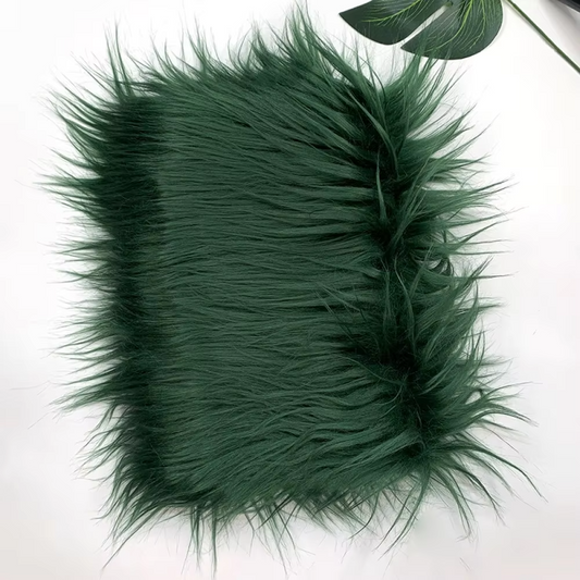 Silken Shag Emerald Green 8cm Long Pile Fur