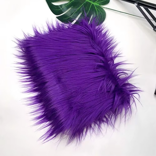 Silken Shag Panther Purple 8cm Long Pile Fur