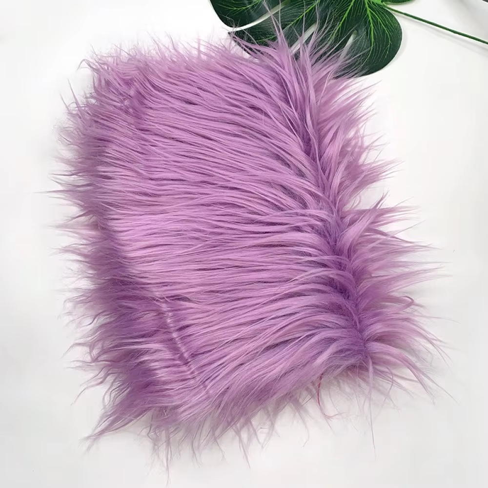 Silken Shag Lavender Llama 8cm Long Pile Fur