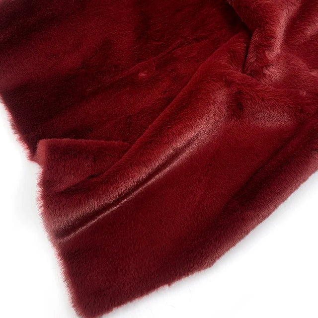 Bunnysoft Brick Red 10mm Rabbit Fur Soft Faux Fur