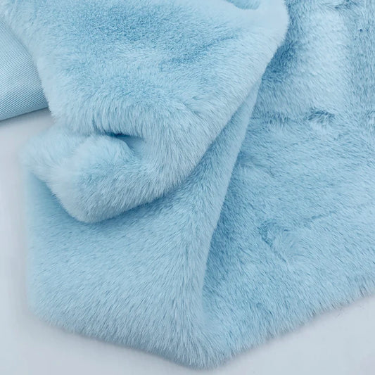 Bunnysoft Pastel Blue 10mm Rabbit Fur Soft Faux Fur